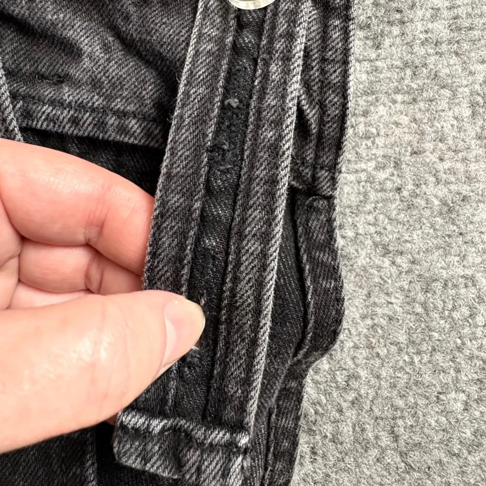 Old Navy Denim Overalls Girls L 10-12 Black Acid Wash Adjustable Grunge Y2K Gorp